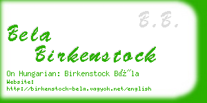 bela birkenstock business card